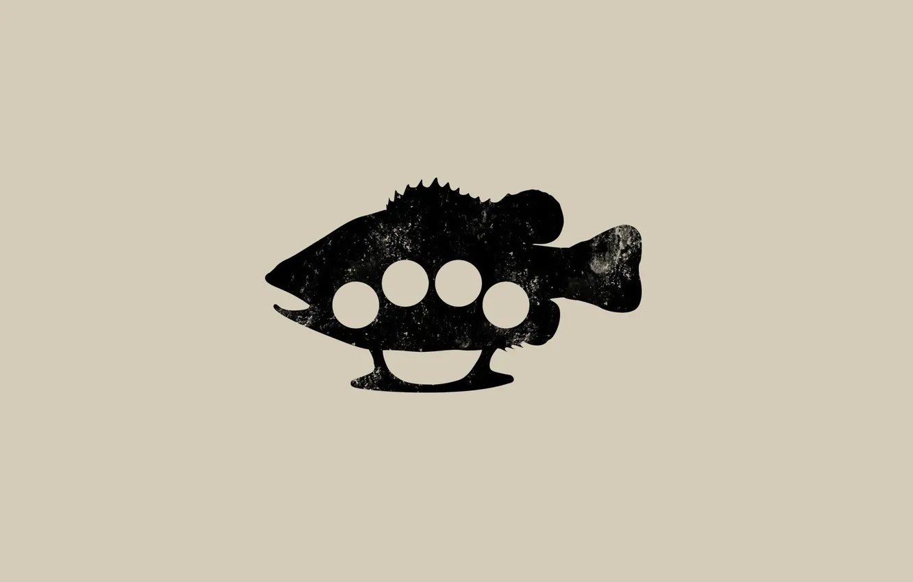 Photo wallpaper minimalism, fish, art, knuckles