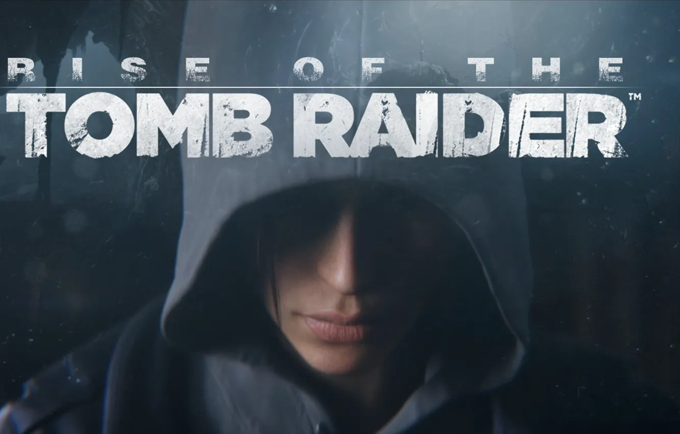 Photo wallpaper face, hood, Lara Croft, Rise of the Tomb Raider