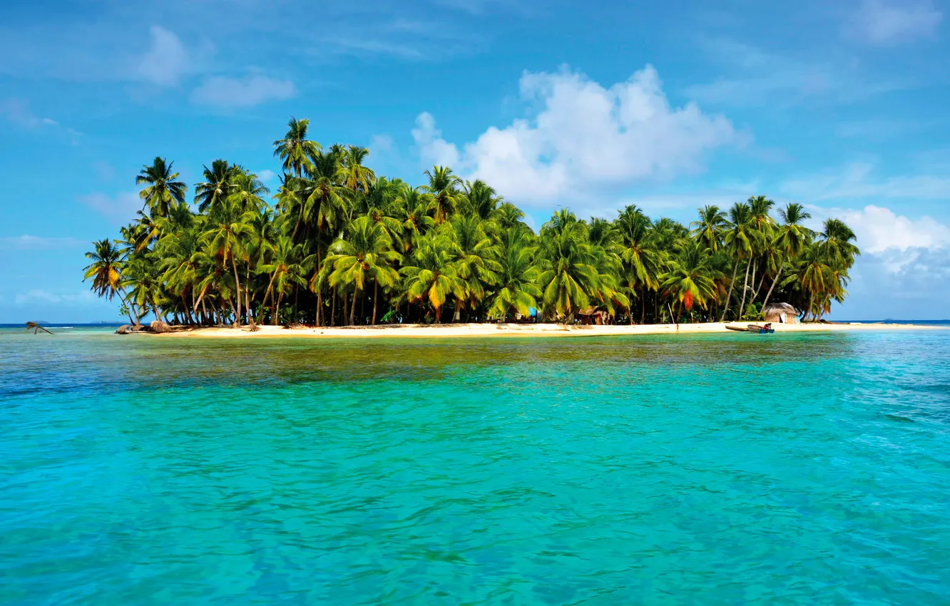 Photo wallpaper summer, sky, sea, sun, tranquility, tropical, travel, tourism