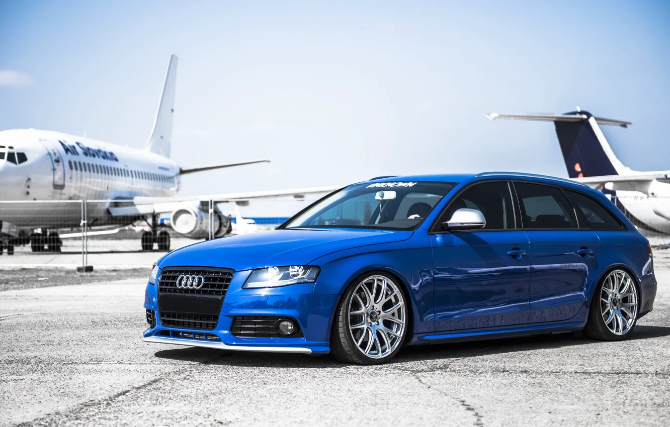 Photo wallpaper car, tuning, airplanes, stance, audi a4, before