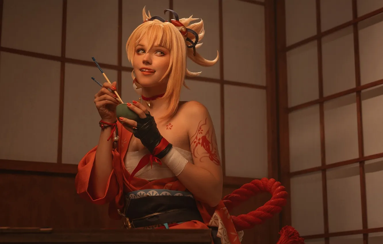 Photo wallpaper girl, beautiful, model, pretty, cosplay, cute