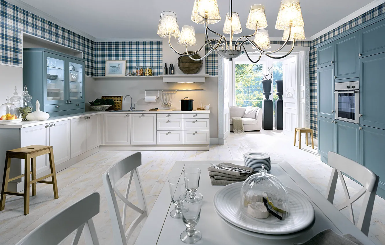 Photo wallpaper style, interior, kitchen, dining room, Italian design, Kitchen Change