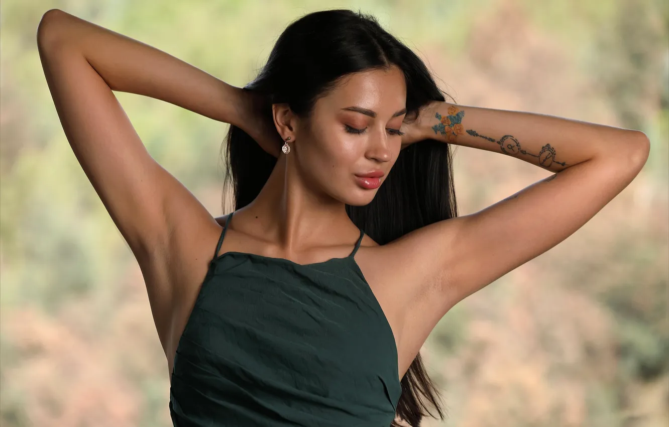 Photo wallpaper sexy, pose, brunette, beauty, Victoria Mur