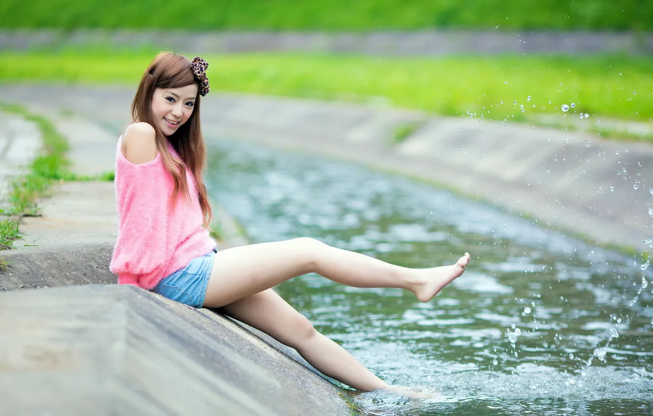 Photo wallpaper mood, girl, channel