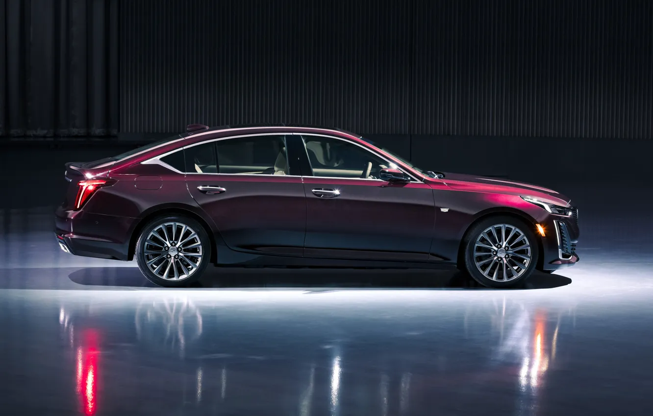 Photo wallpaper Cadillac, side view, 2020, Premium Luxury, CT5