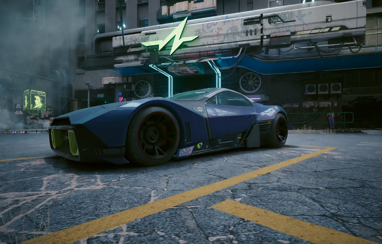 Photo wallpaper auto, Cyberpunk 2077, Cyberpunk 2077