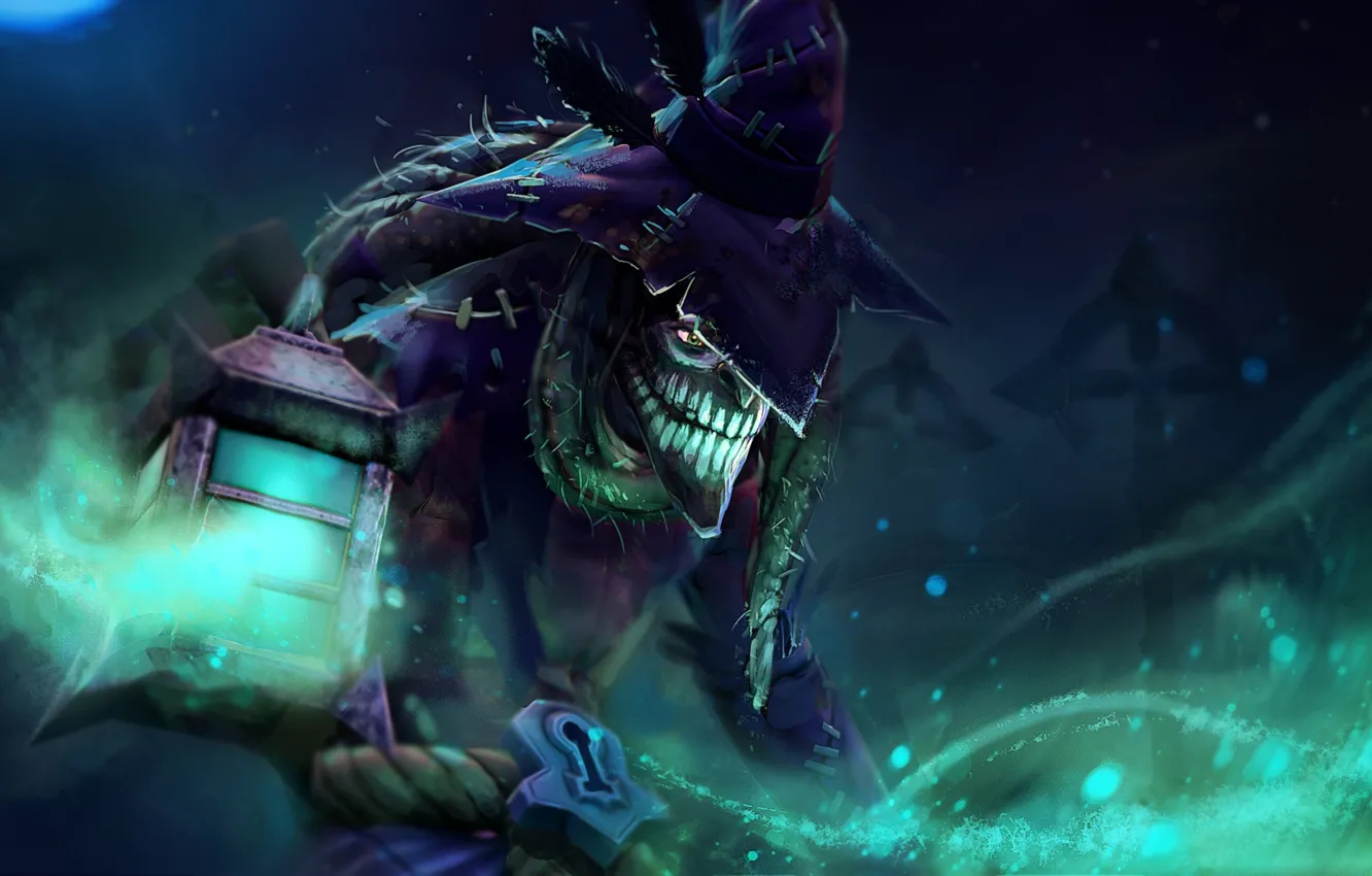 Photo wallpaper the game, lights, dota 2, priest, dazzle