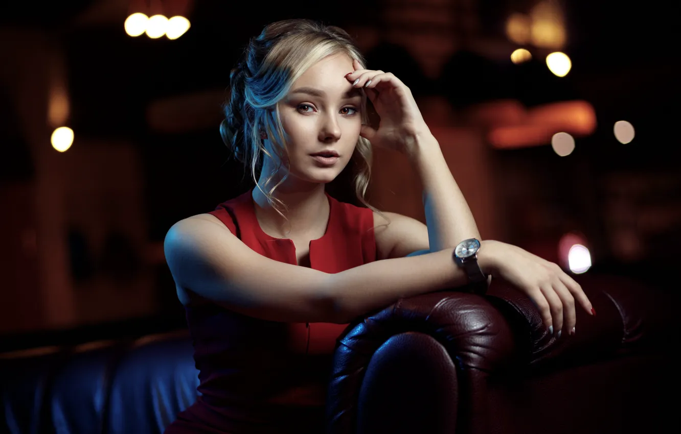 Photo wallpaper sponge, Milena, brown-eyed, Evgeniy Bulatov, Milena SEB