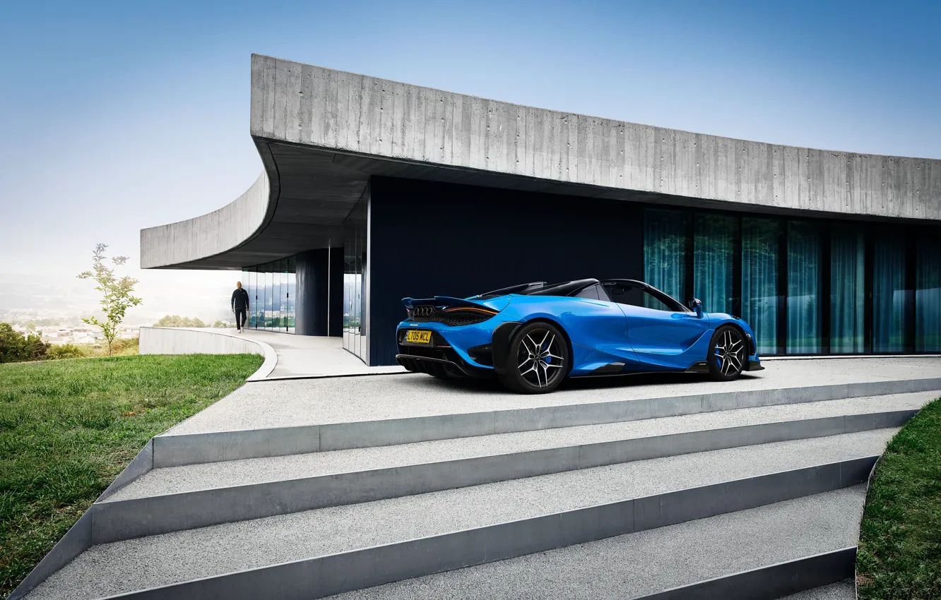 Photo wallpaper car, McLaren, house, 765LT, McLaren 765LT Spider