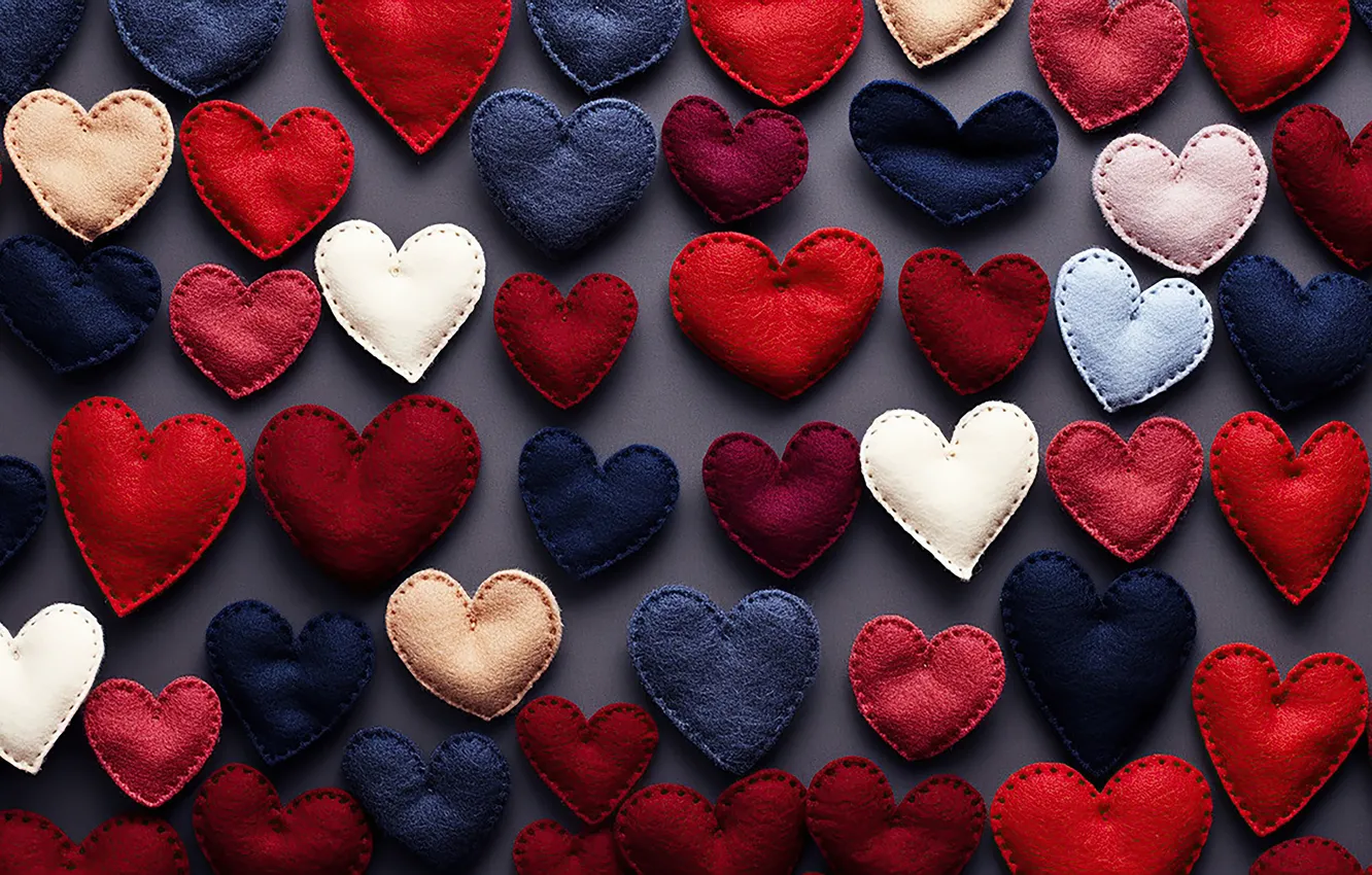 Photo wallpaper purple, love, blue, red, holiday, heart, hearts, white