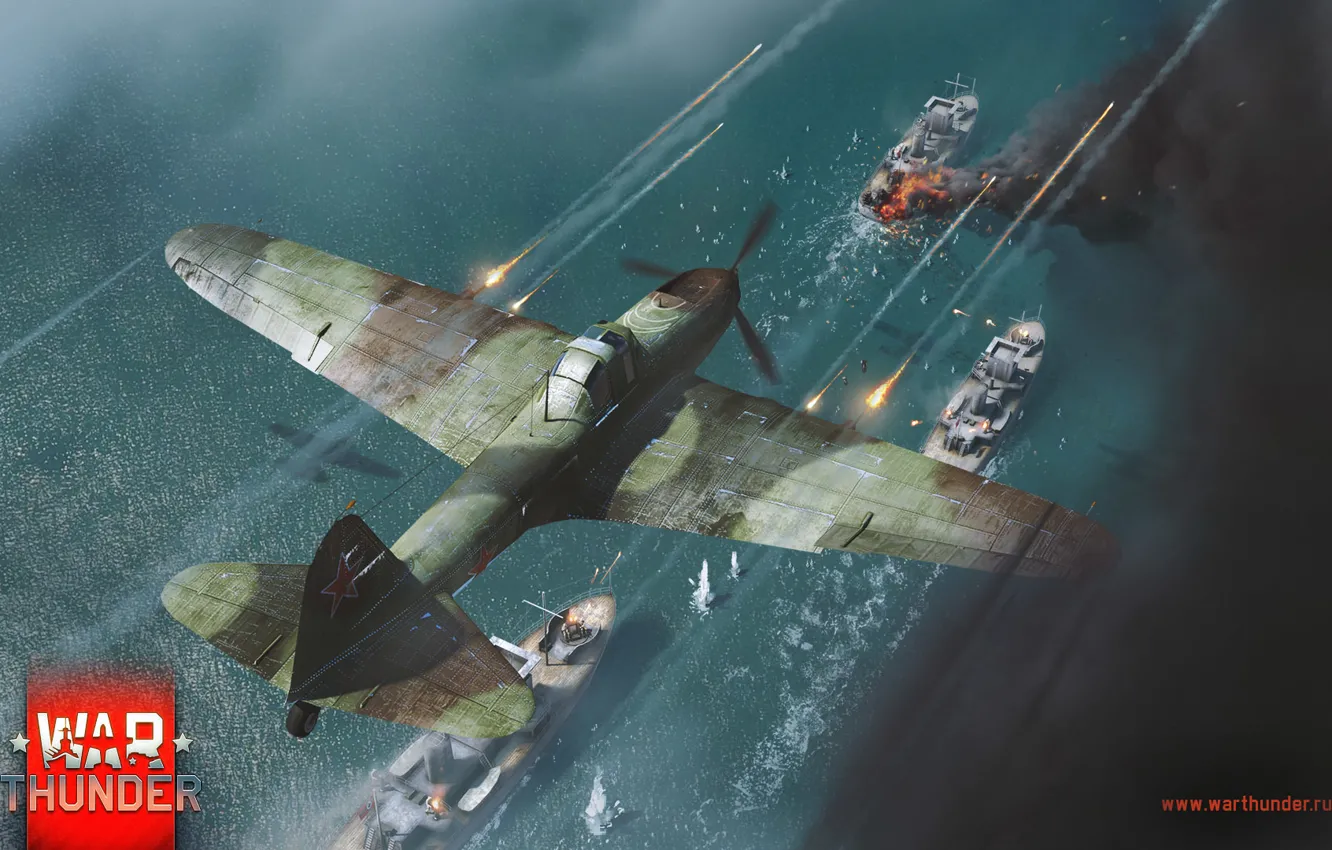 Photo wallpaper Navy, War Thunder, Il-2