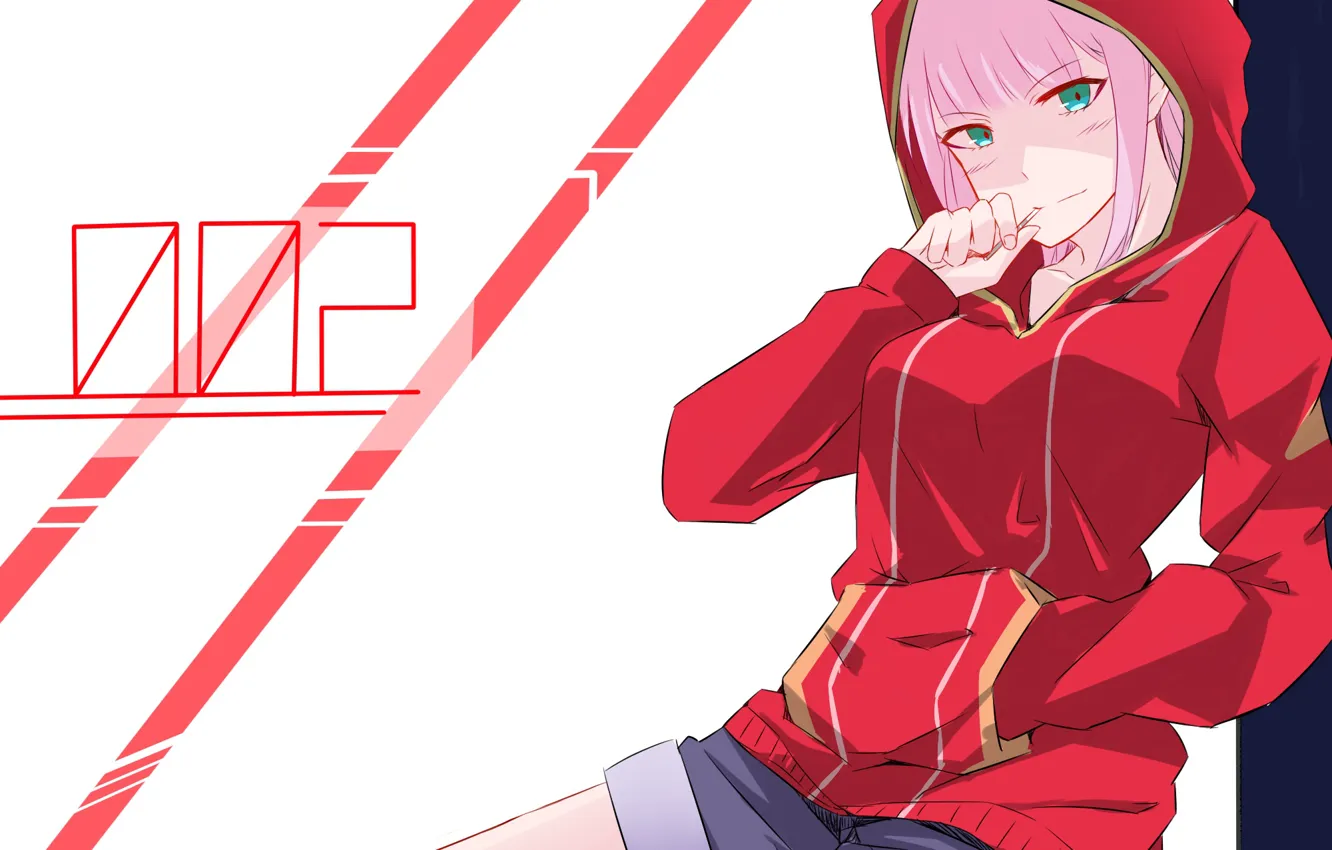 Photo wallpaper girl, style, 002, Darling In The Frankxx, Cute in France, Zero Two