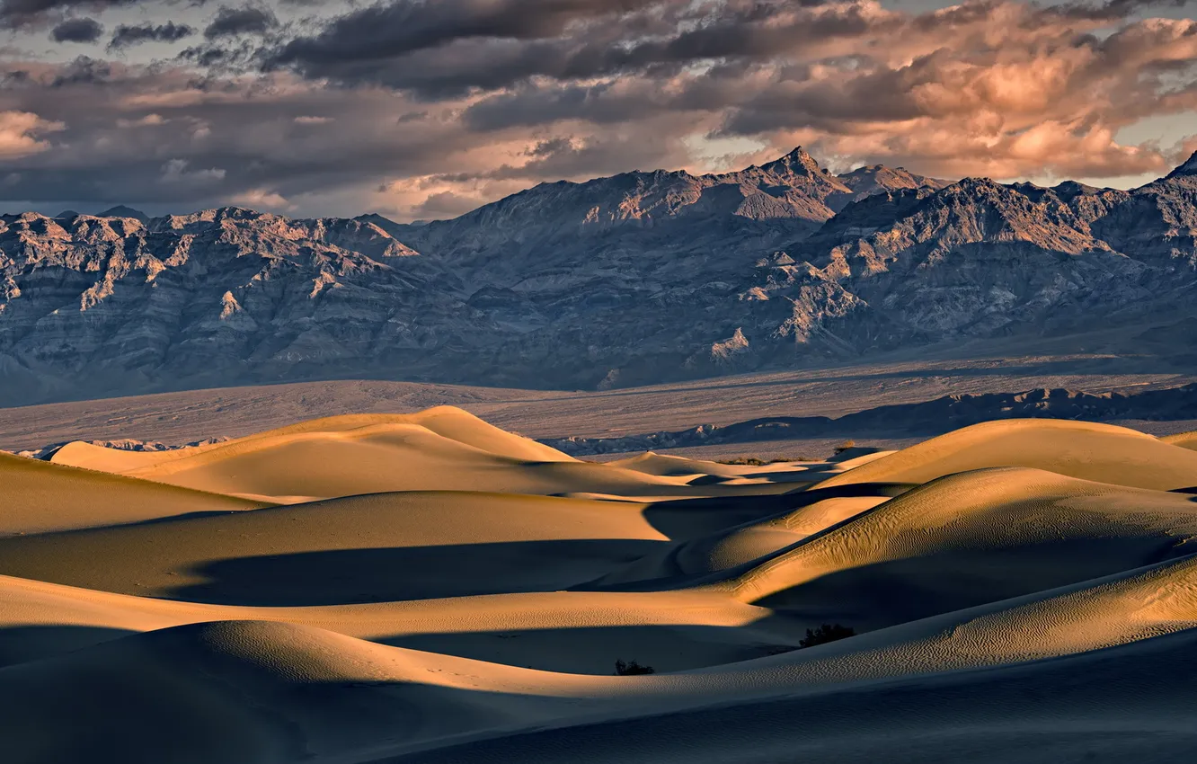 Photo wallpaper landscape, mountains, dunes
