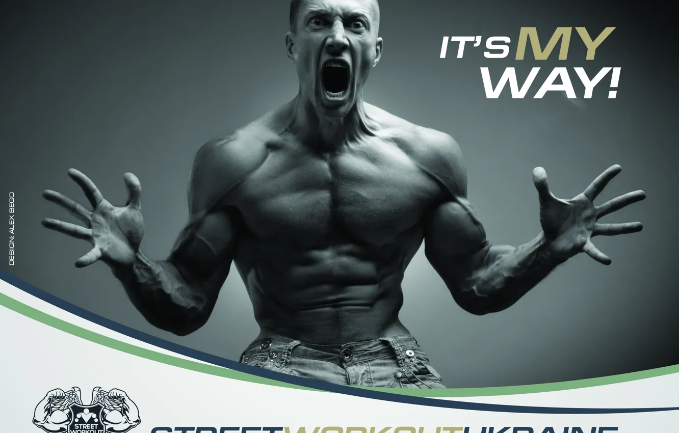 Photo wallpaper street workout, Denis Minin, Street-Workout, sport.