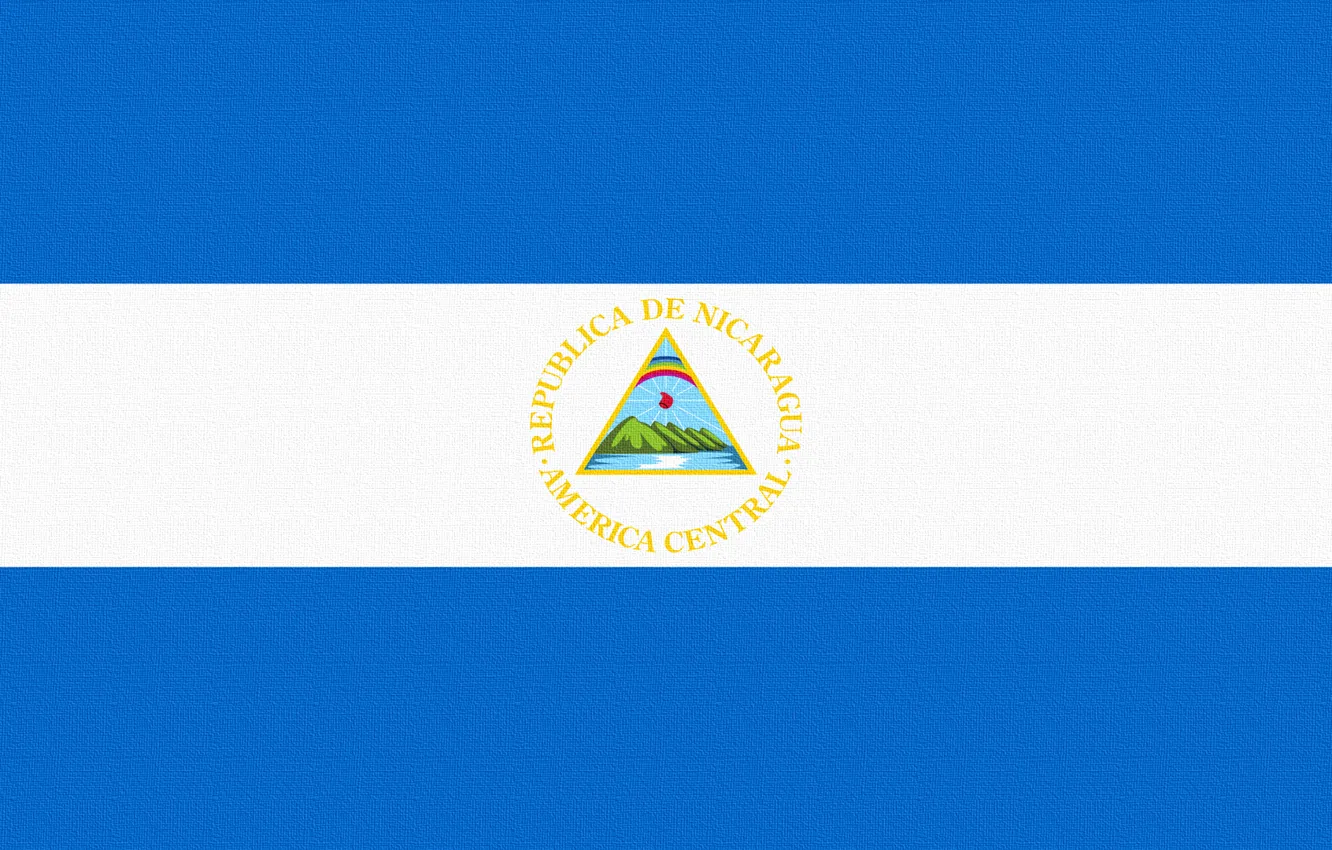 Photo wallpaper Flag, Coat of arms, Nicaragua, Nicaragua