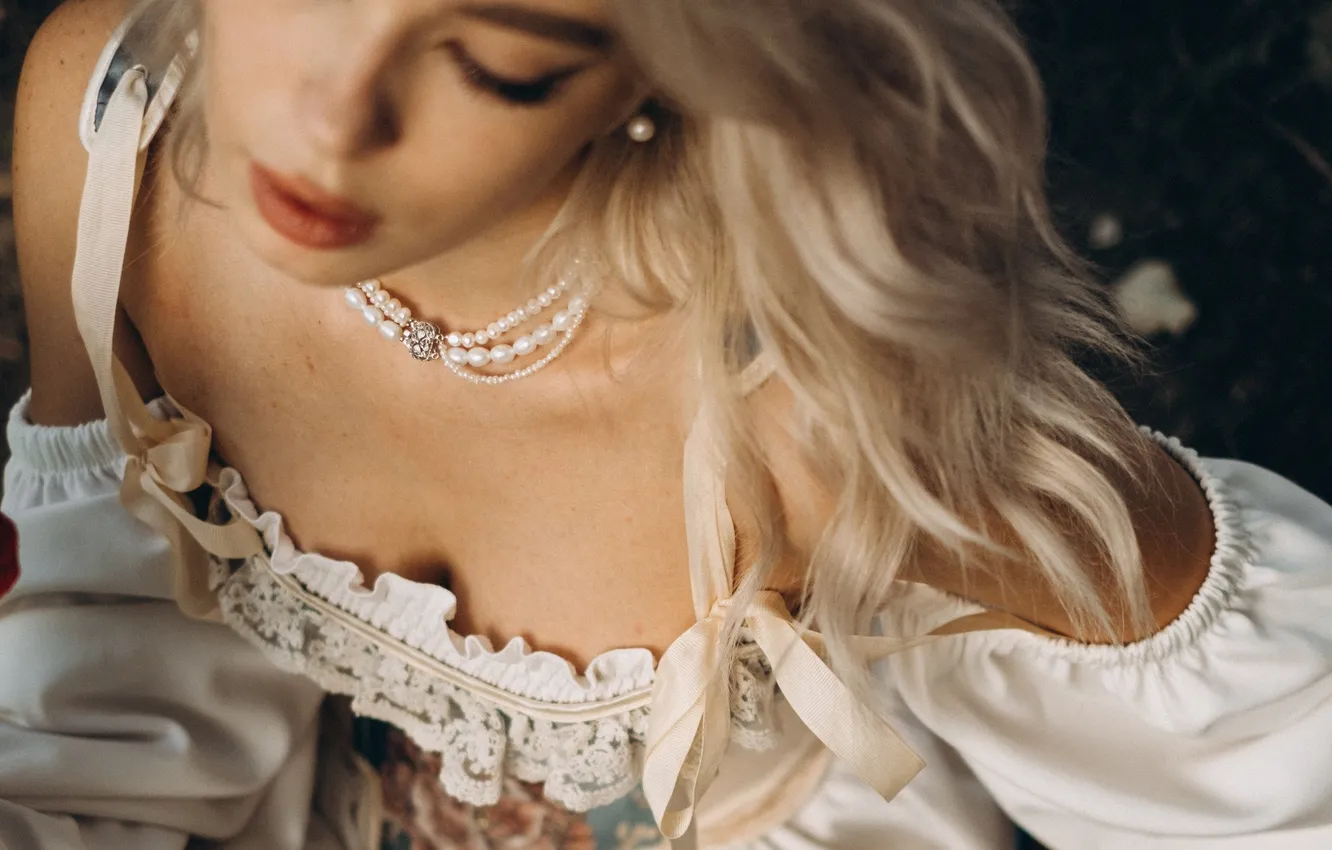 Photo wallpaper model, blonde, Pauline, Yana Makarenko