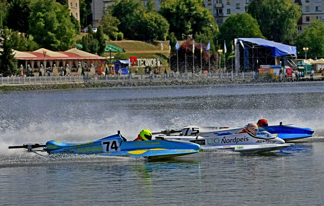 Photo wallpaper race, boat, speed