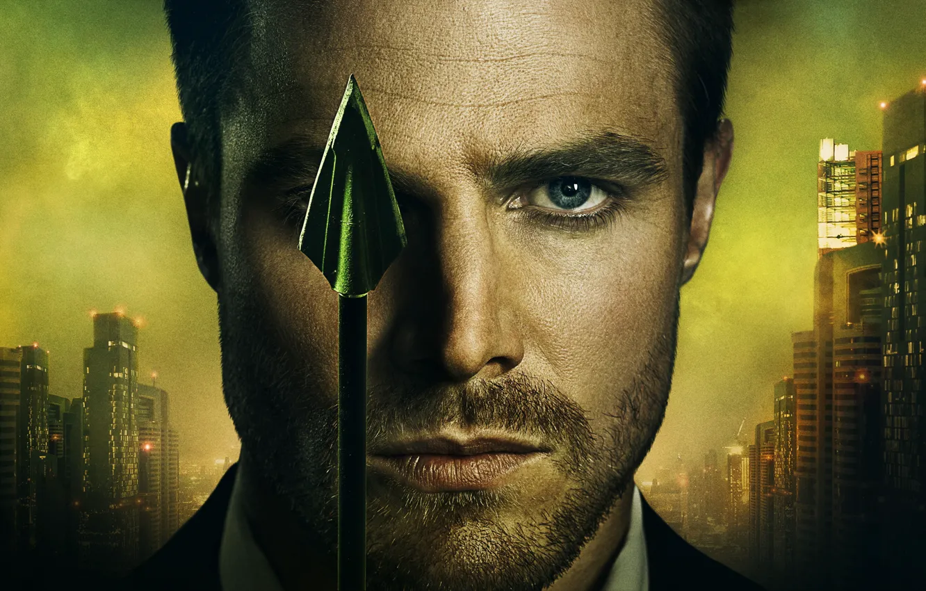 Photo wallpaper face, hero, arrow, male, the series, arrow, oliver queen, stephen amell