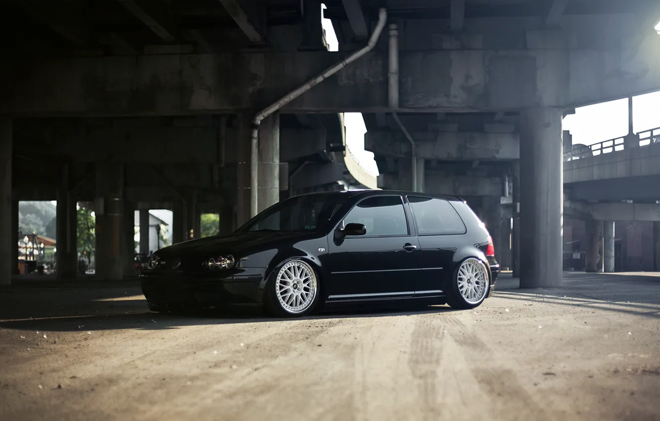 Photo wallpaper bridge, volkswagen, Golf, golf, Volkswagen