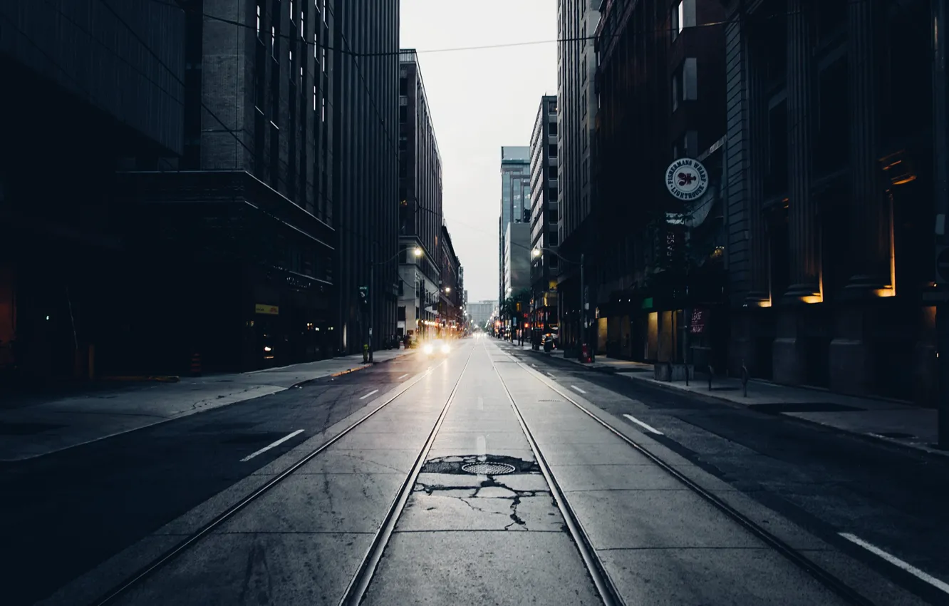 Photo wallpaper road, city, the city, road