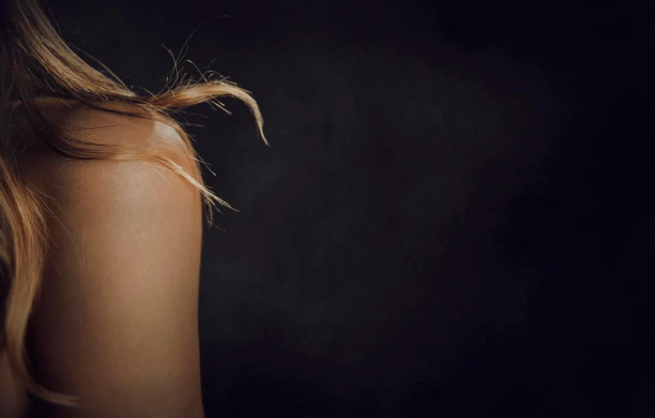 Photo wallpaper background, shoulders, curls