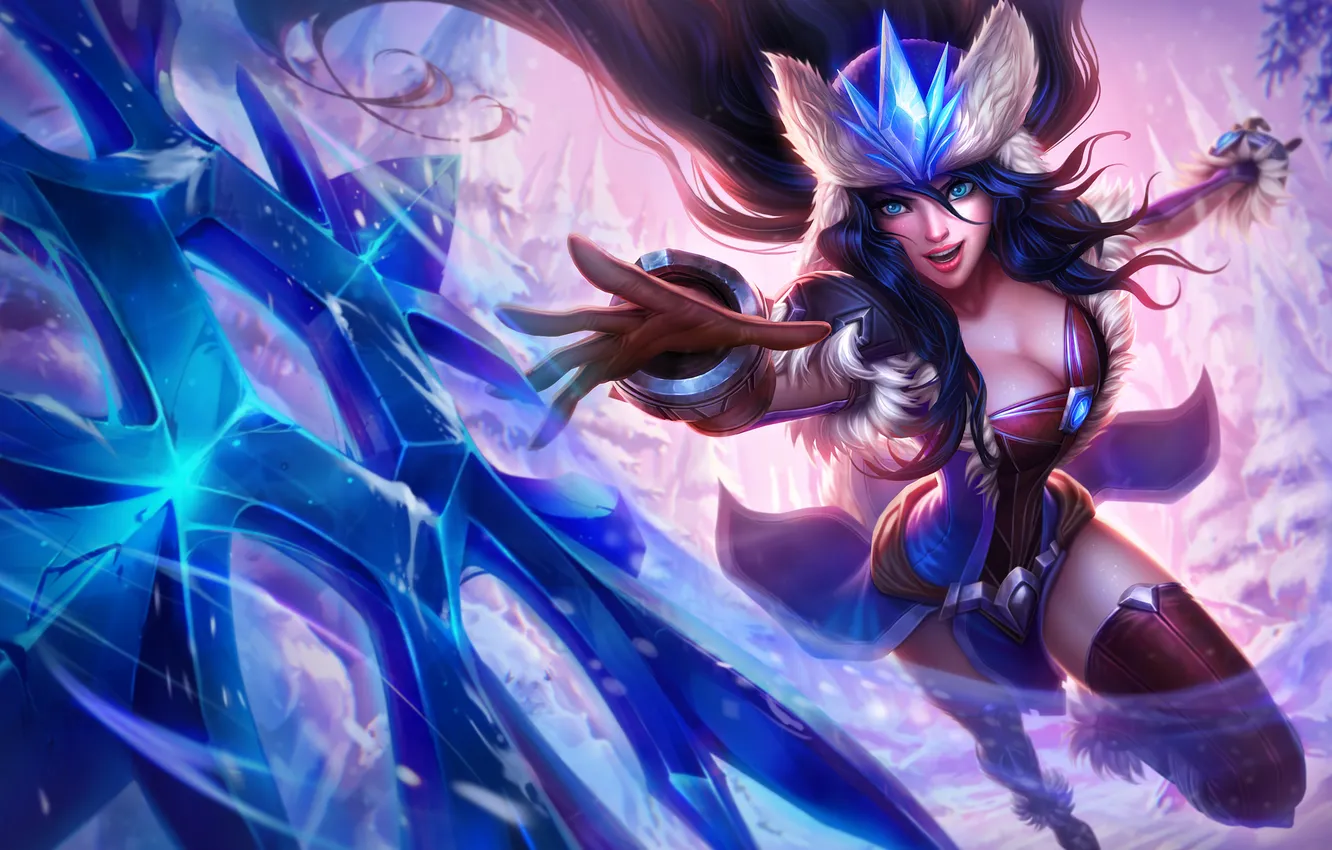 Photo wallpaper League of Legends, LoL, Snowdown, Sivir, Snowstorm