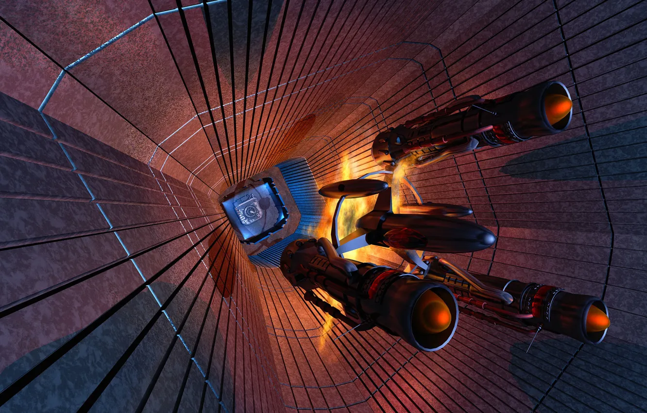 Photo wallpaper the tunnel, camera, Deceleration 5 G