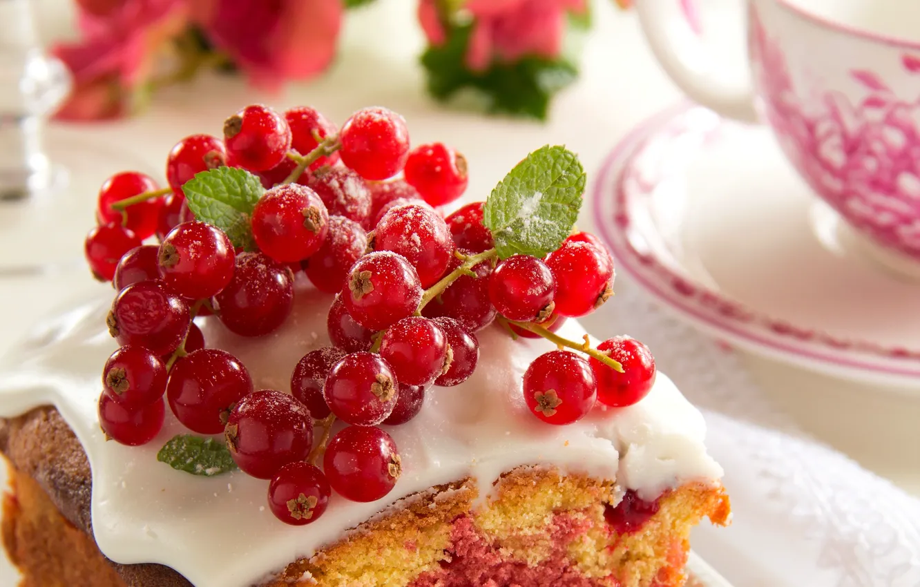 Photo wallpaper food, Cup, cake, cake, fruit, cake, dessert, food