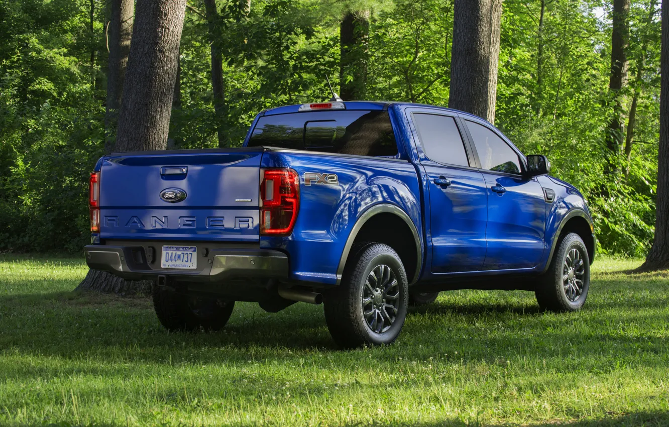 Photo wallpaper blue, Ford, back, pickup, Ranger, 2019, FX2 Package