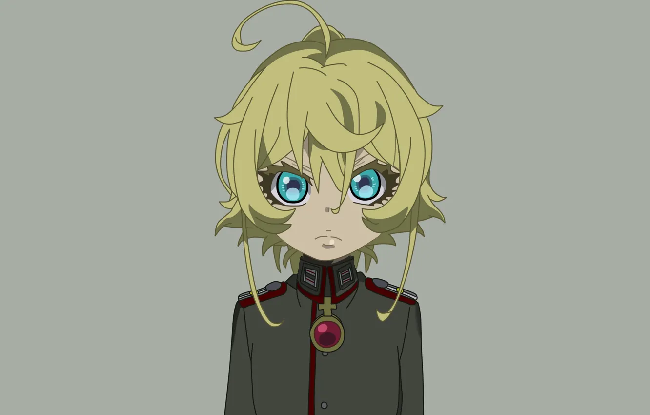 Photo wallpaper girl, soldier, military, war, anime, blonde, asian, manga