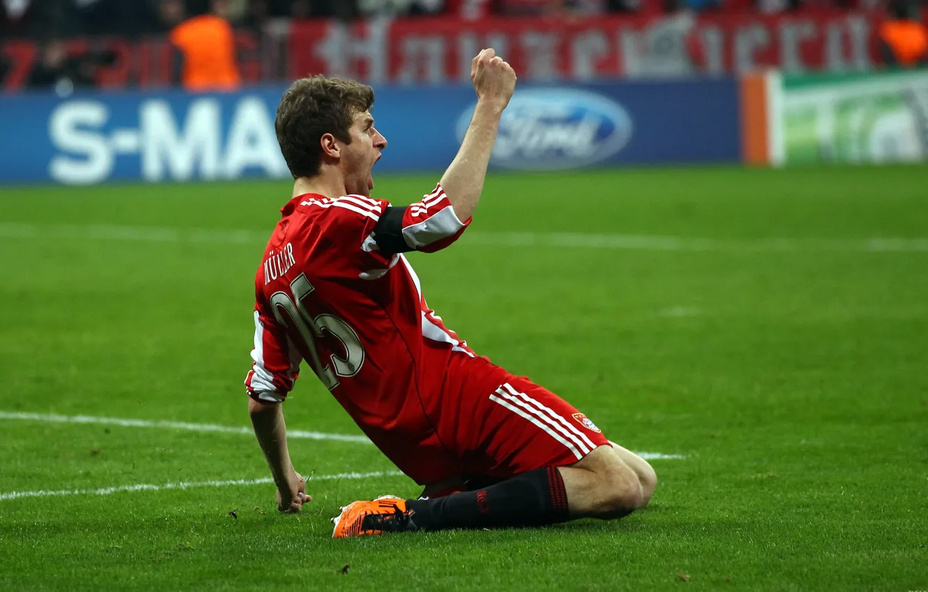 Photo wallpaper Bayern, porn, Champions League, Dada Bob, muller, Bayern Munchen, Thomas Muller