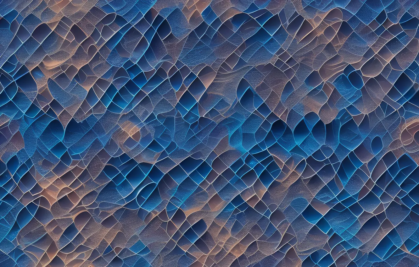 Photo wallpaper line, strips, network, divorce, texture, cell, blue background, AI art