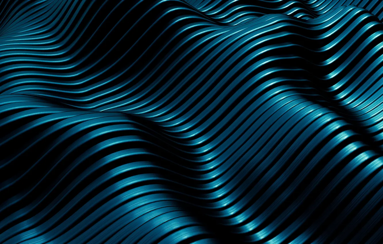 Photo wallpaper wave, blue, abstraction, background, texture