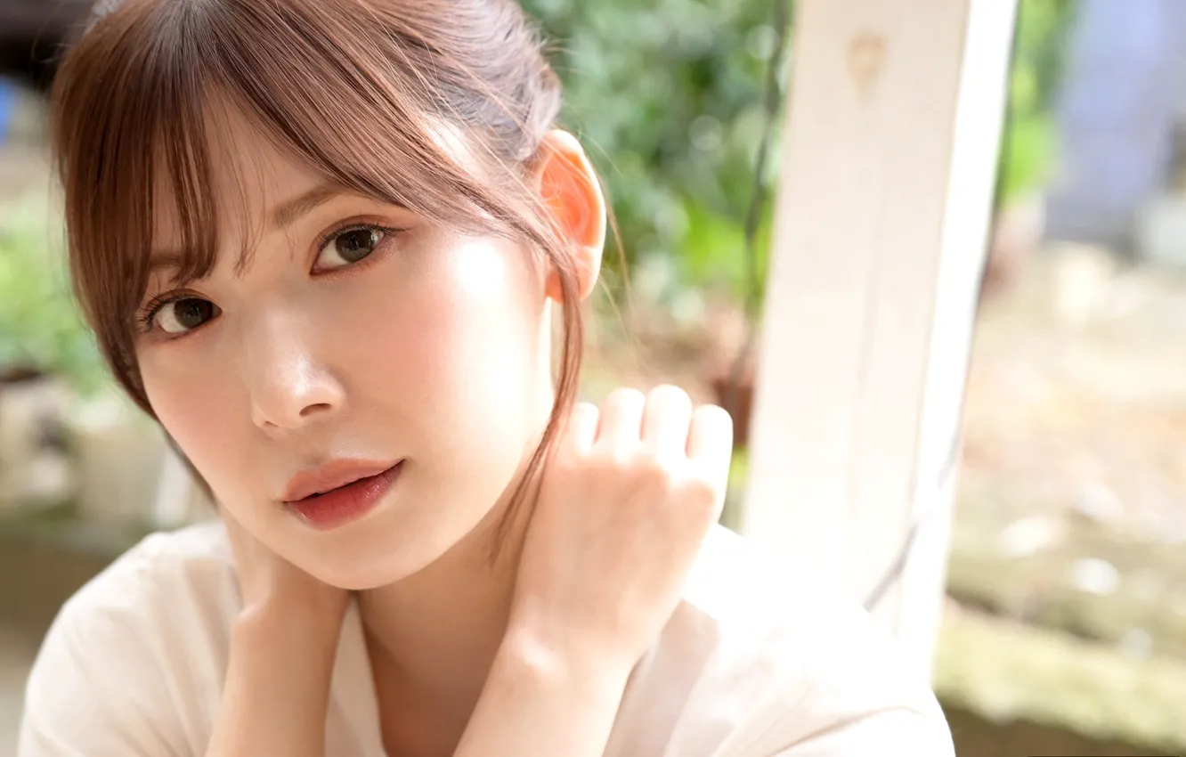 Photo wallpaper woman, beautiful, model, pretty, asian, japanese, close up, Close Shot