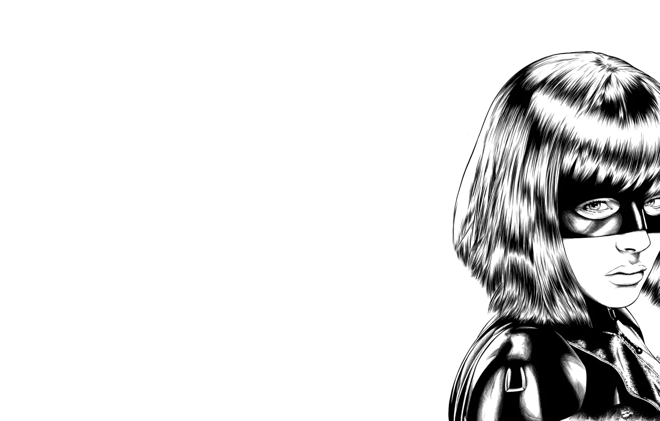 Photo wallpaper look, girl, the film, figure, mask, art, hairstyle, costume