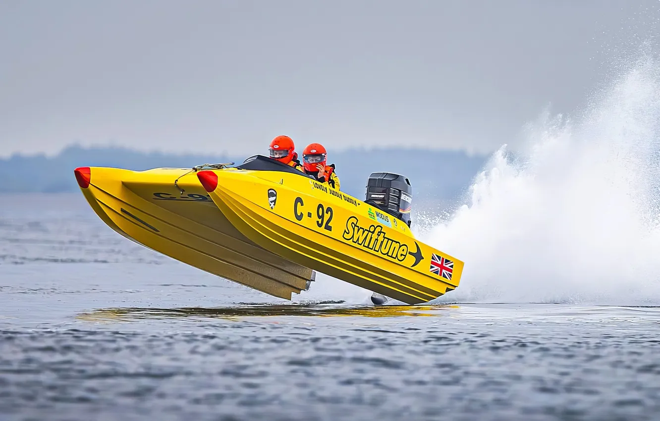 Photo wallpaper race, boat, speed