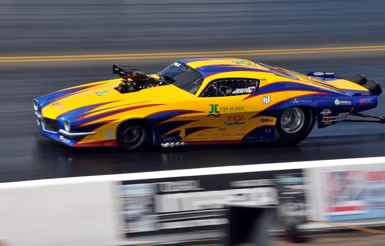 Photo wallpaper style, race, speed, track, airbrushing, muscle car, motor, drag racing