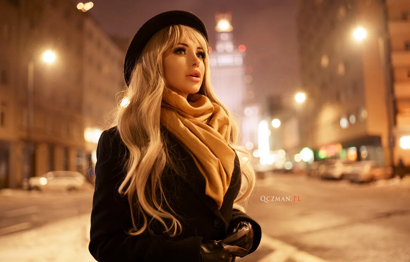 Photo wallpaper look, girl, model, makeup, blonde, long hair, Kasia, Andrzej Kornalewski