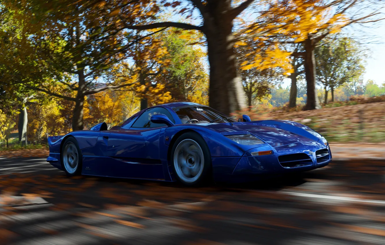 Photo wallpaper autumn, Nissan, autumn, R390 GT1