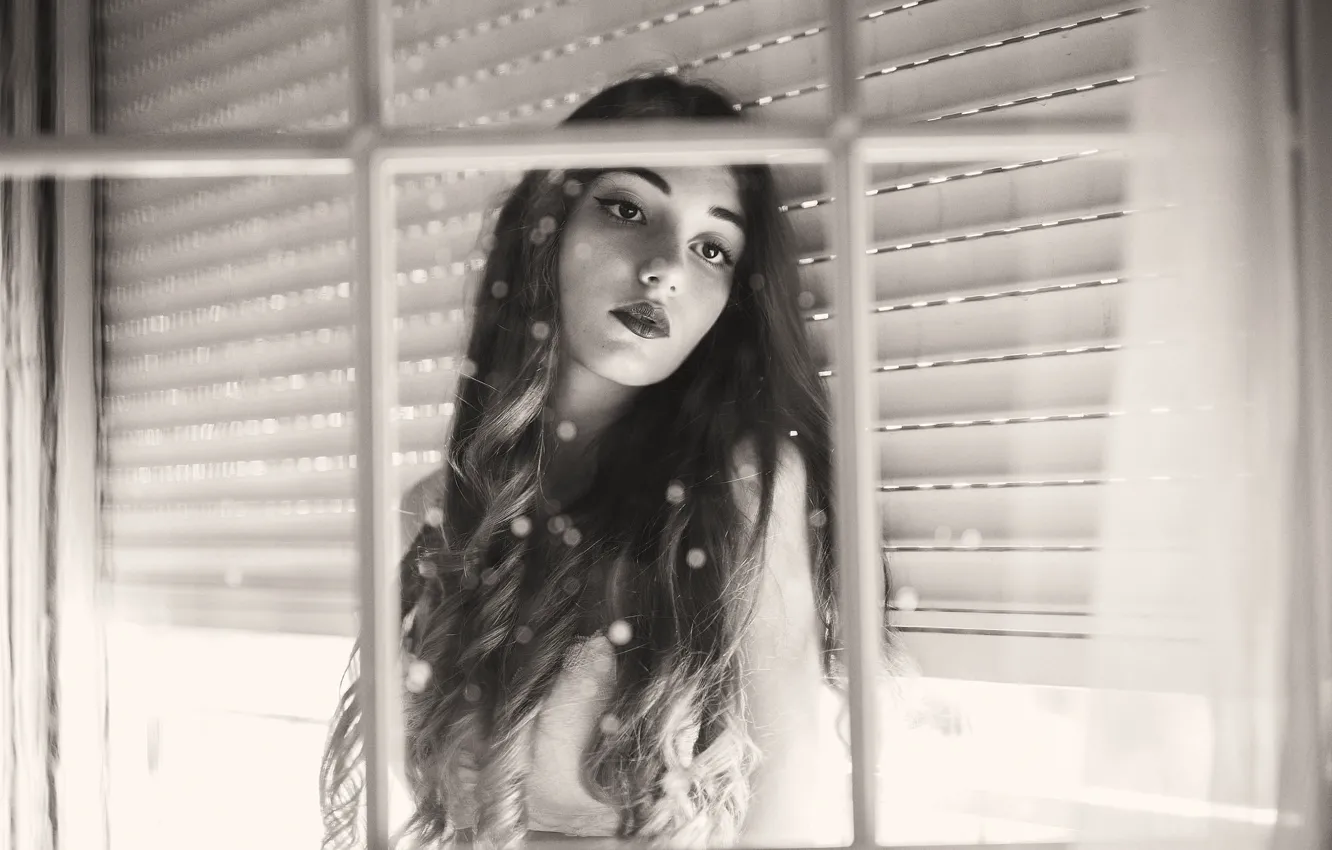 Photo wallpaper sadness, girl, face, background