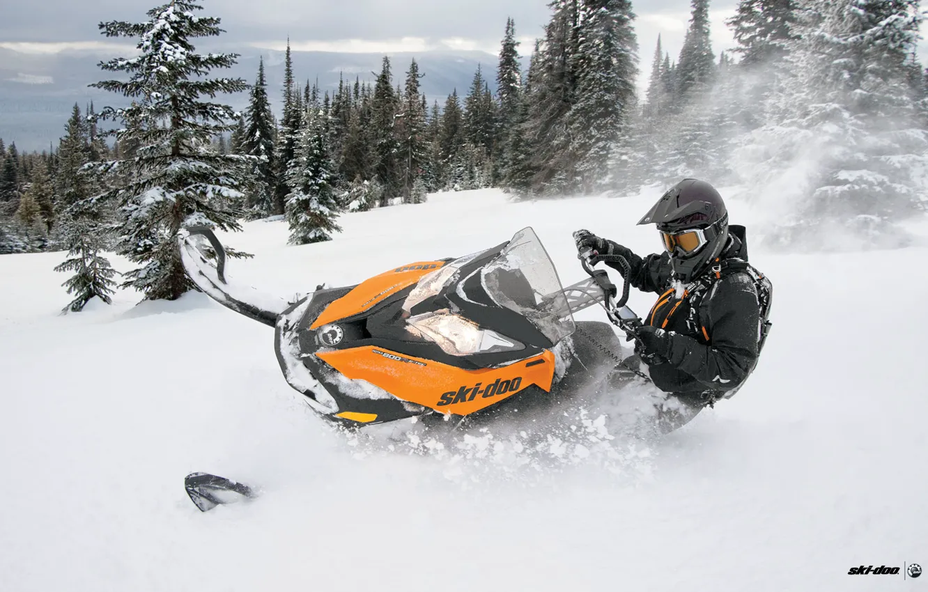 Photo wallpaper snowmobile, 800, Summit, snowmobile, BRP, Ski Doo