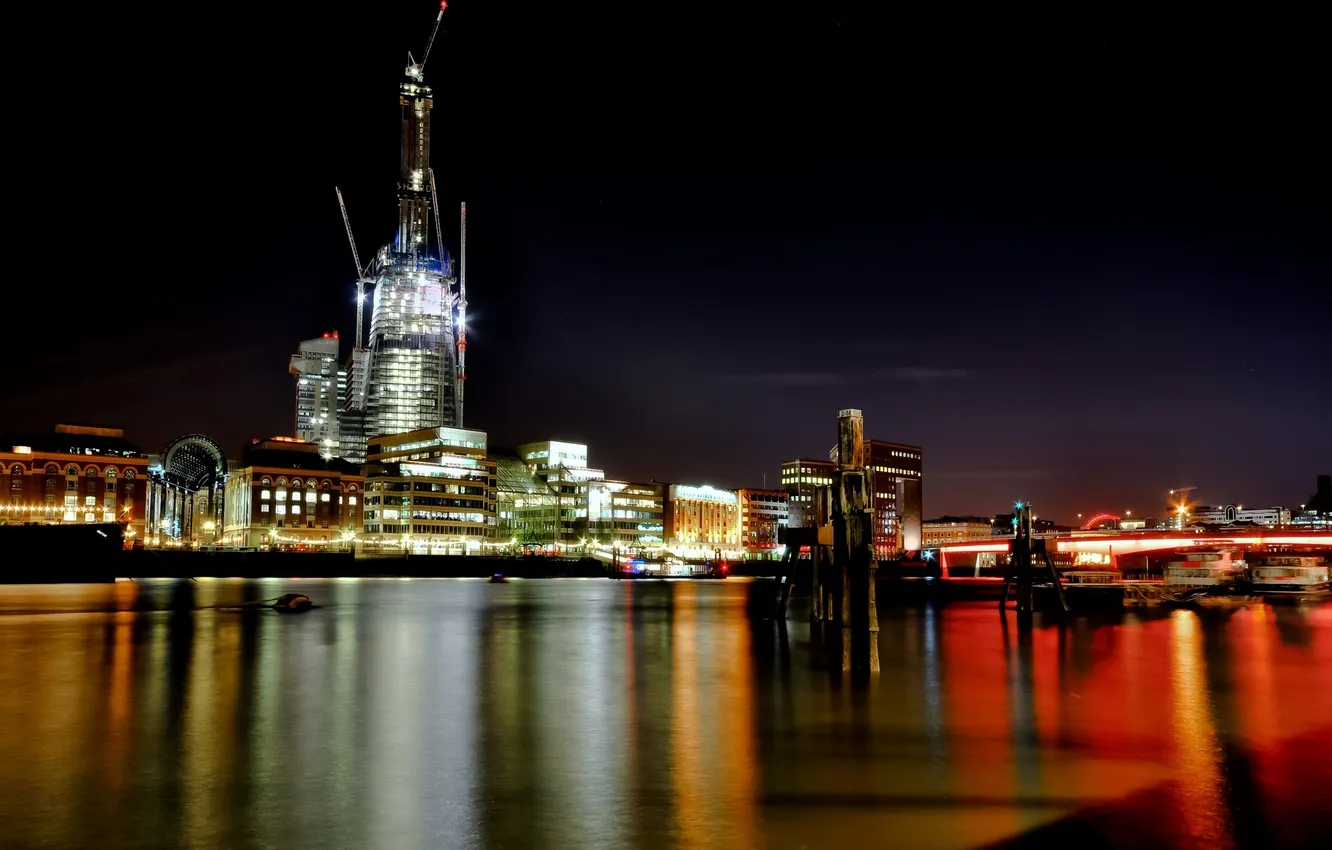 Photo wallpaper night, England, London, night, London, England