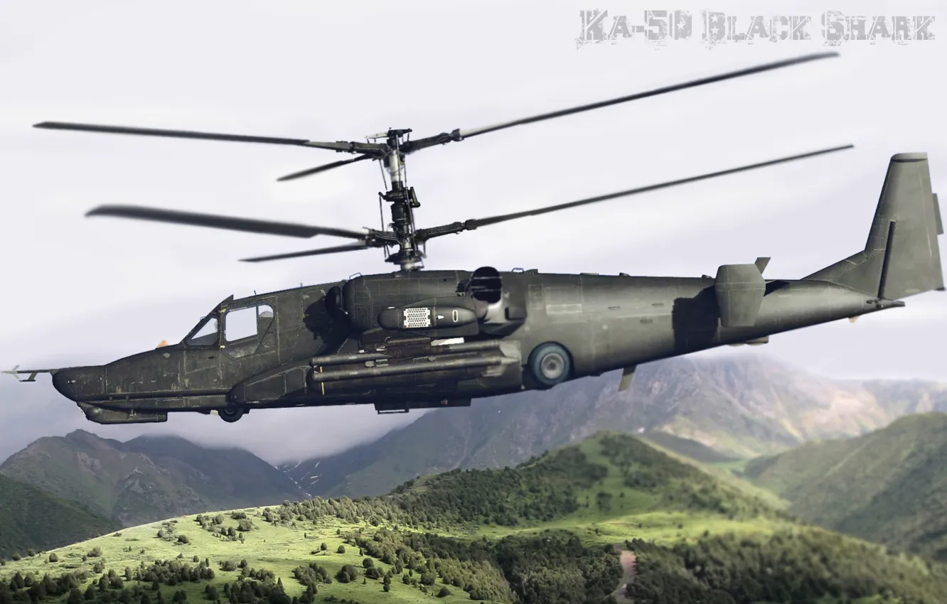 Photo wallpaper helicopter, DCS Ka-50, Ka-50