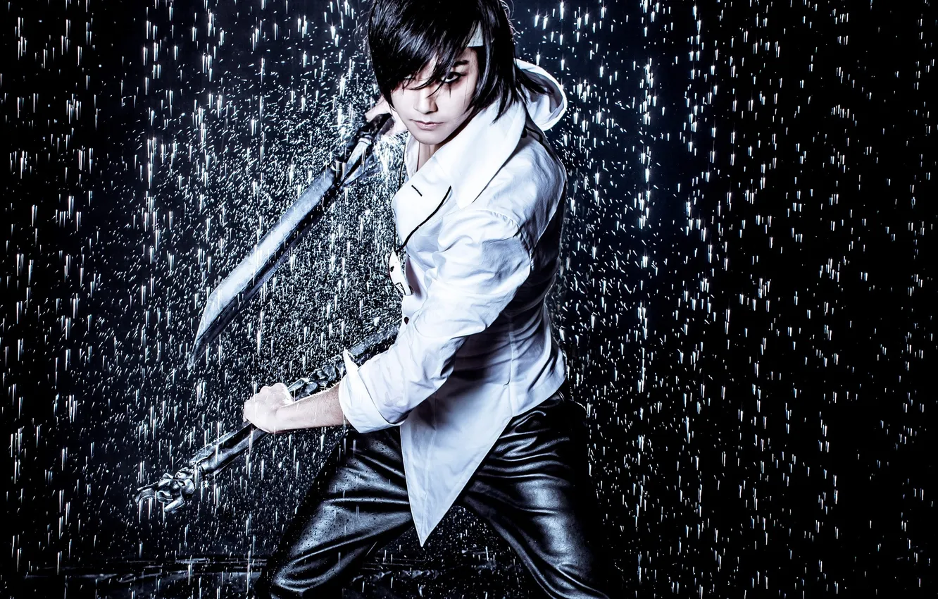 Photo wallpaper rain, the game, cosplay