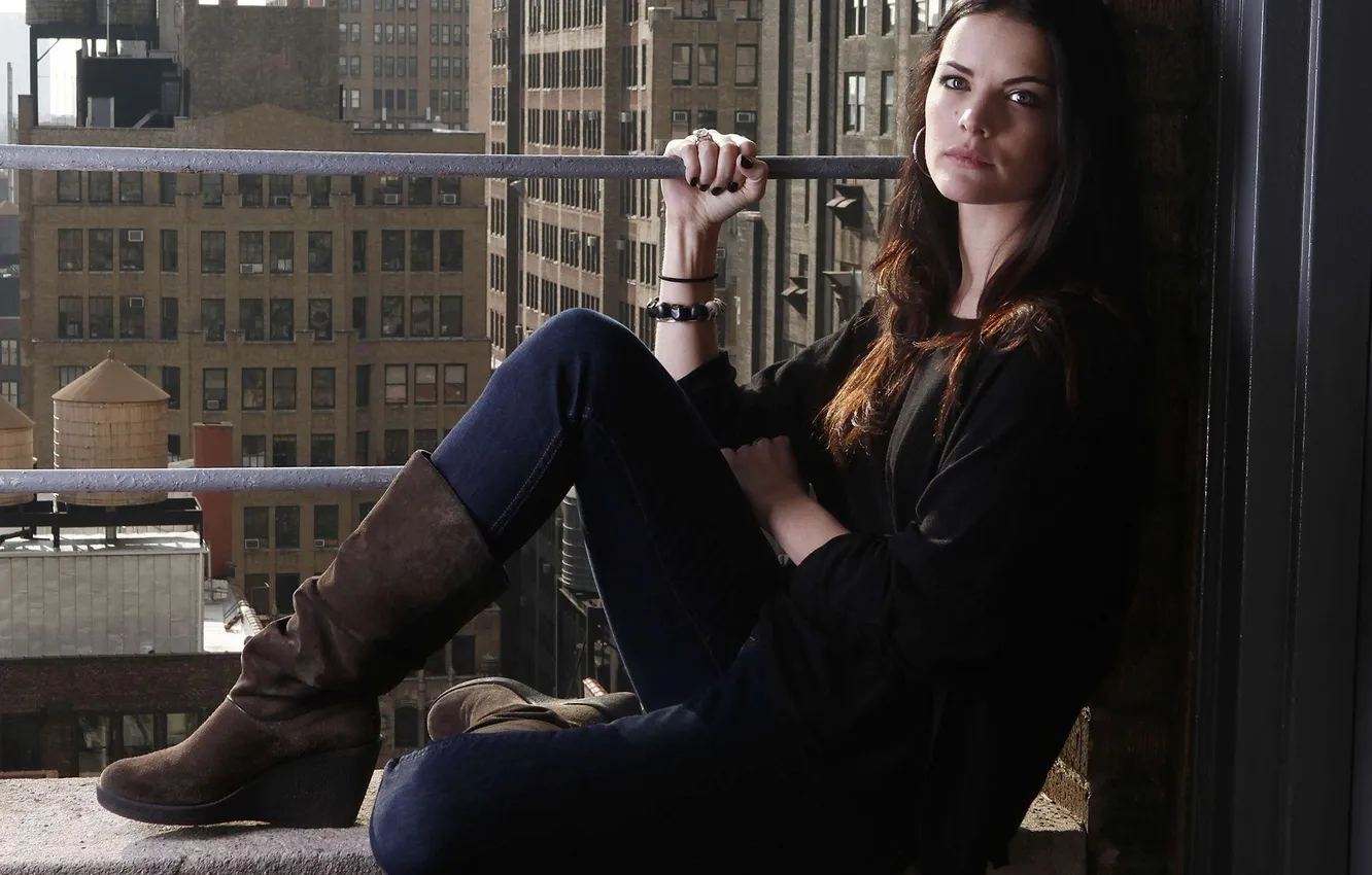 Photo wallpaper girl, beautiful, model, window, actress, gorgeous, Jaimie Alexander, long-haired