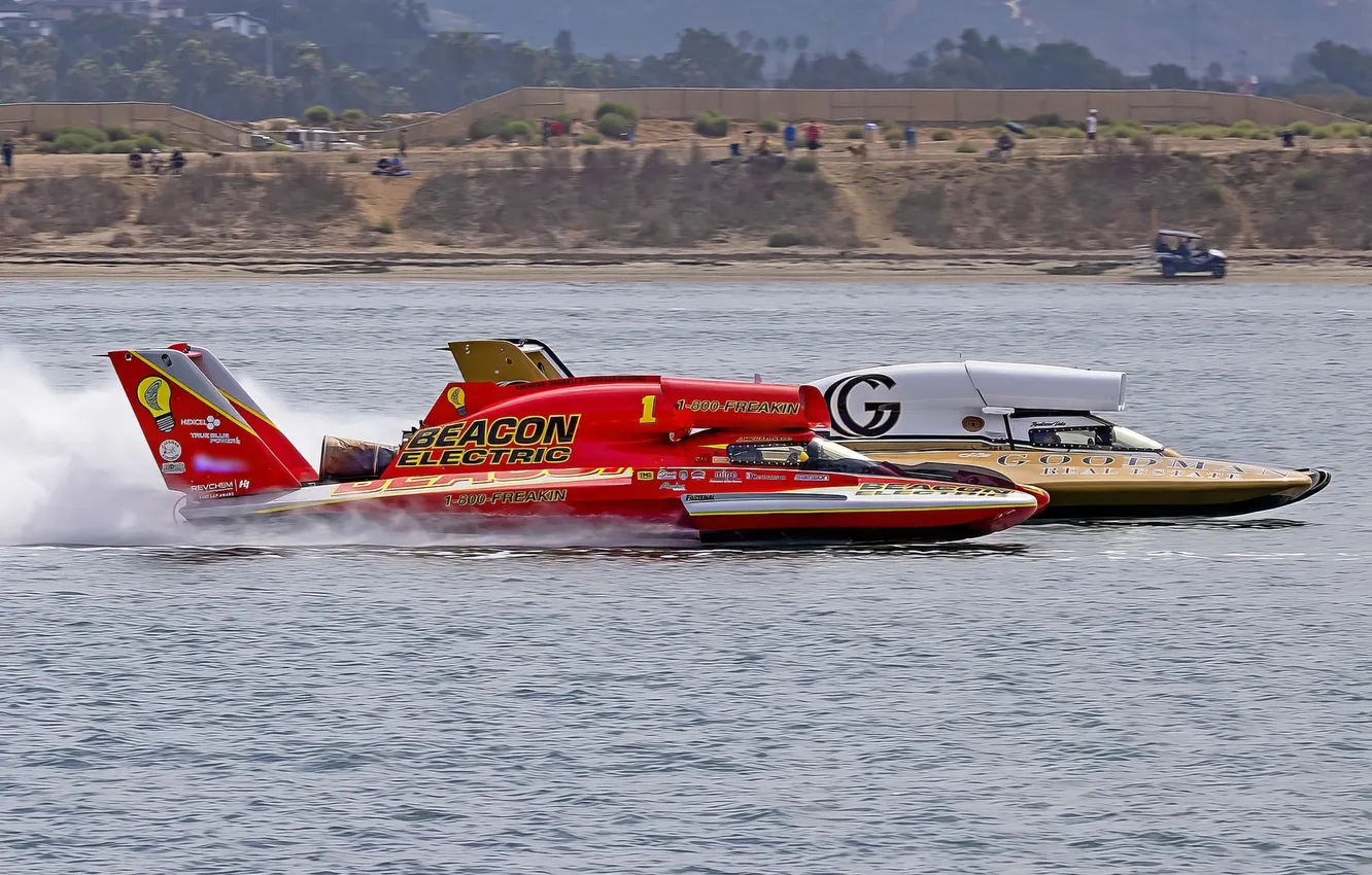 Photo wallpaper race, boat, speed
