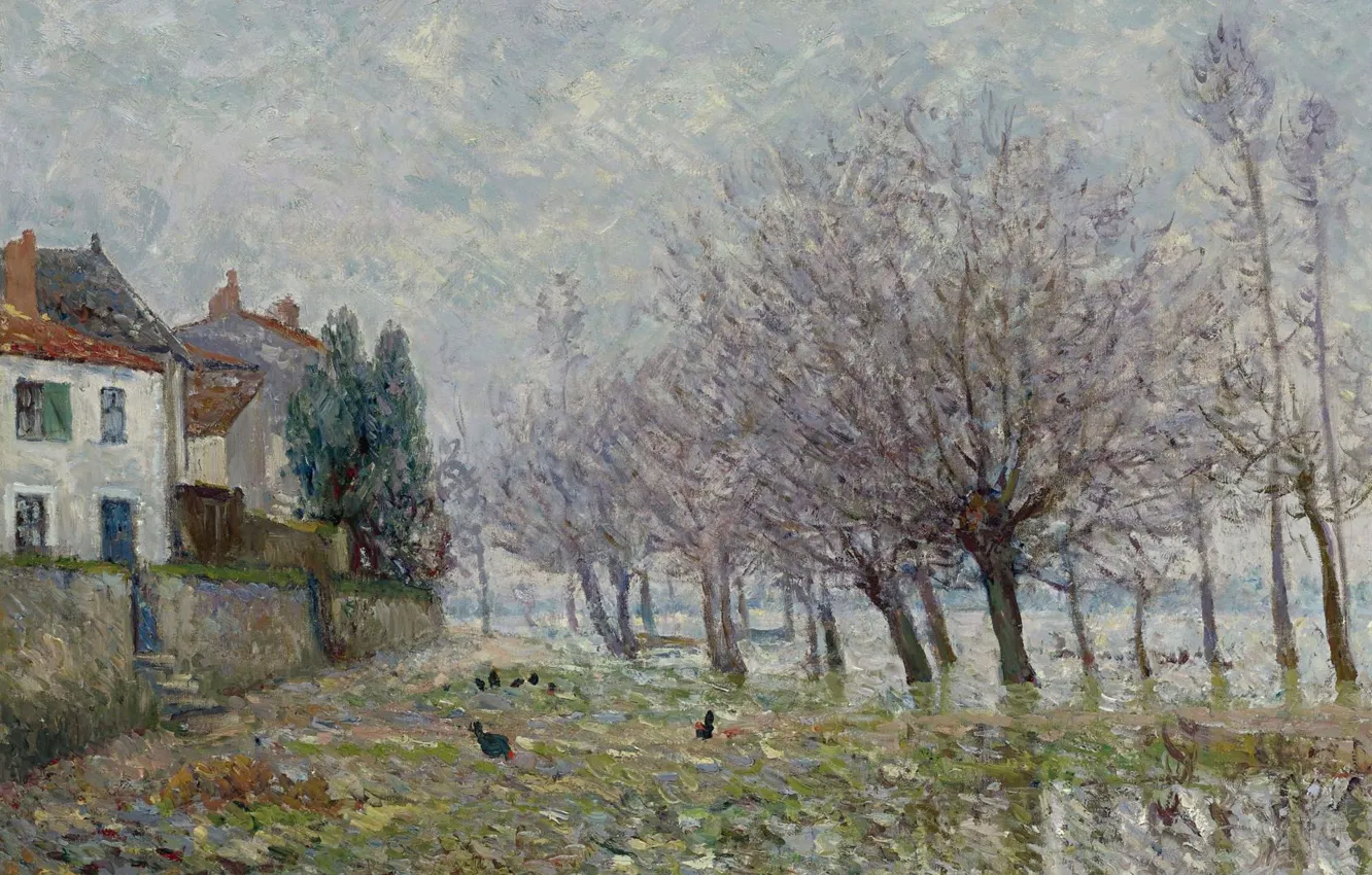 Photo wallpaper landscape, picture, 1904, Maxime Maufra, Maxim Mora, After The Flood. Indre. The Lower Loire Region