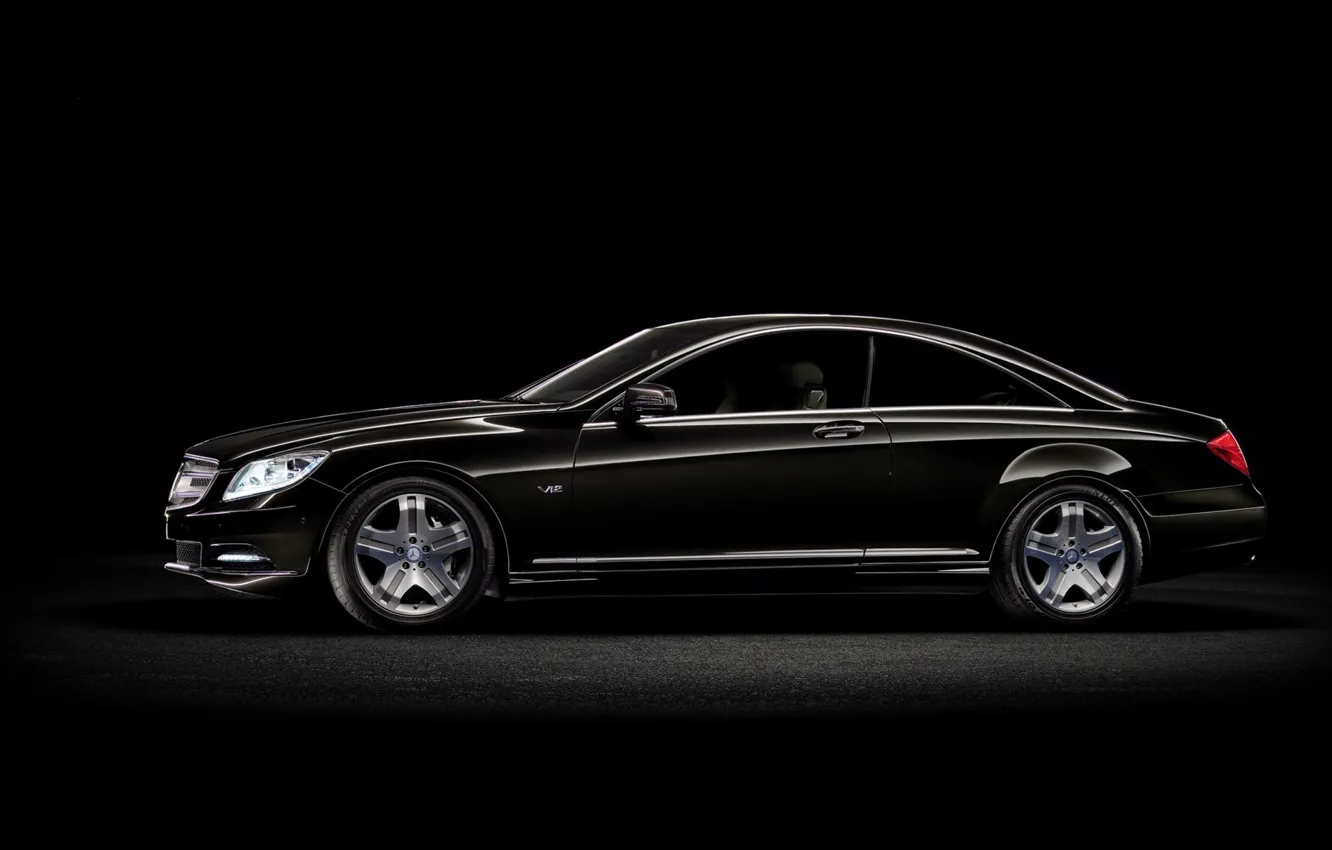 Photo wallpaper black, mercedes, benz, CL-Class