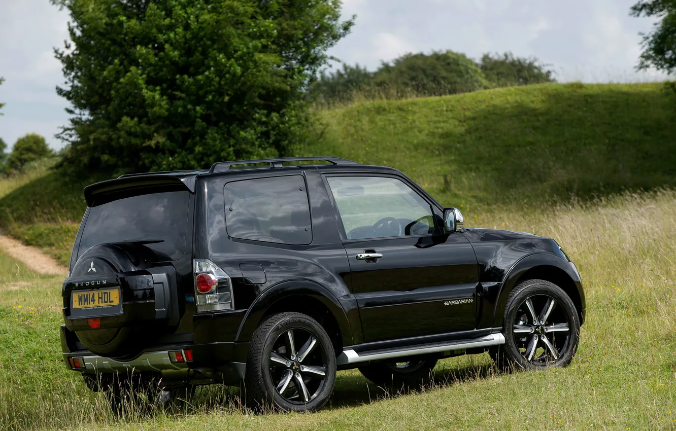 Photo wallpaper black, Mitsubishi, side view, Pajero, SUV, Shogun, 2014, Montero