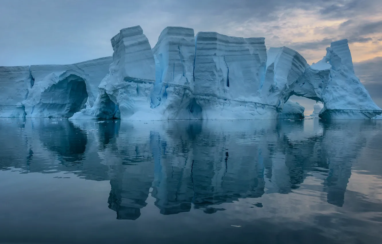 Photo wallpaper sea, North, glaciers